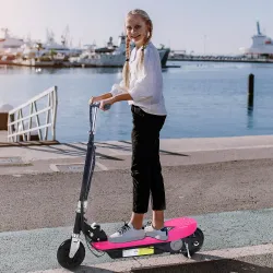 Patinete Eléctrico Plegable para Niños y Adolescentes de +7 Años con Manillar Ajustable en Altura 78x37x87-95 cm... - Ogal.Es