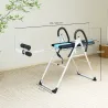 Tabla de Inversión Gravitacional Plegable con Altura Ajustable a 147-198cm y Cinturón 112-142x65x126 cm Negro y ... - Ogal.Es