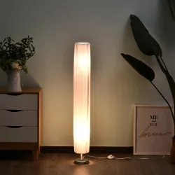 Lámpara de Pie Moderna para Dormitorio Comedor Salón (2 E27 Bombilla) Interruptor de y Bajo Consumo con Base de ... - Ogal.Es