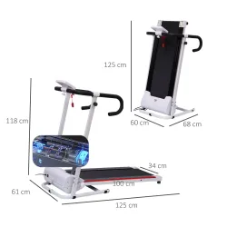 Cinta de Andar Plegable Cinta de Correr Eléctrica Velocidad de 1-10km/h con Pantalla LCD y Carga Máx. 110 kg par... - Ogal.Es