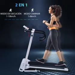 Cinta de Andar Plegable Cinta de Correr Eléctrica Velocidad de 1-10km/h con Pantalla LCD y Carga Máx. 110 kg par... - Ogal.Es