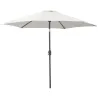 Sombrilla de Jardín, Ø260x235 cm, Parasol de Jardín Reclinable con Manivela, Poste Desmontable de Aluminio y 6 V... - Ogal.Es