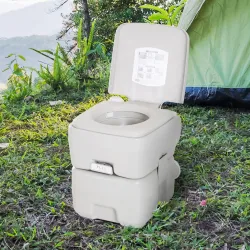 Inodoro Portátil Químico Baño Móvil WC 20L con Extraíble Tanque de Aguas Residuales y Tanque de Agua para Campin... - Ogal.Es