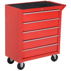 Caja Taller Carro de Herramientas con Ruedas Cerradura tipo Mueble de Almacenamiento para Taller Garaje y Hogar ... - Ogal.Es