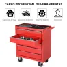 Caja Taller Carro de Herramientas con Ruedas Cerradura tipo Mueble de Almacenamiento para Taller Garaje y Hogar ... - Ogal.Es