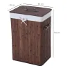 Cesto para la Ropa Sucia Plegable con Tapa Cubo para la Colada Rectangular con Asas 40x30x60 cm Marrón - Ogal.Es