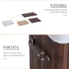 Cesto para la Ropa Sucia Plegable con Tapa Cubo para la Colada Rectangular con Asas 40x30x60 cm Marrón - Ogal.Es