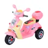 Coche Triciclo Moto Eléctrica Infantil Correpasillos a Batería Niños +3 años 6V Metal + PP 108x51x75cm Rosa - Ogal.Es