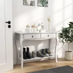 Mesa Consola Aparador Salón Comedor Mueble Recibidor Mesa Auxiliar con Cajones y Estante Diseño Elegante 100x33x... - Ogal.Es