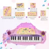 Teclado Electrónico Infantil 32 Teclas Juguete Musical Piano Infantil Piano para Niños con Micrófono Taburete Lu... - Ogal.Es