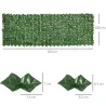 Seto Artificial Ocultación Jardín en Rollo 3x1 m Valla de Privacidad de Hiedra Artificial para Balcón Exterior - Ogal.Es