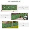 Seto Artificial Ocultación Jardín en Rollo 3x1 m Valla de Privacidad de Hiedra Artificial para Balcón Exterior - Ogal.Es