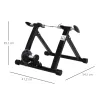 Rodillo de Bicicleta Entrenamiento Plegable con Resistencia Magnética para Ruedas de 26-28 Pulgadas Soporte Entr... - Ogal.Es