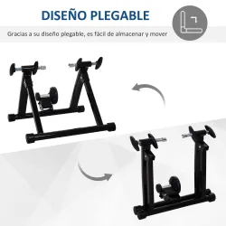 Rodillo de Bicicleta Entrenamiento Plegable con Resistencia Magnética para Ruedas de 26-28 Pulgadas Soporte Entr... - Ogal.Es