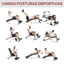 Banco de Musculación Plegable, Banco de Pesas, Respaldo Inclinable 7 Niveles, Extensión de Pierna, Cojín de Pred... - Ogal.Es