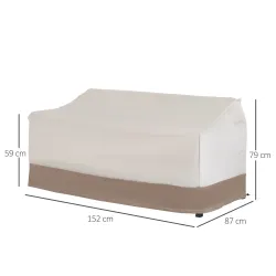 Funda Protectora para Banco 2-3 Plaza Cubierta de Muebles Impermeable Exterior Jardín Protección contra Lluvia y... - Ogal.Es