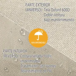 Funda Protectora para Banco 2-3 Plaza Cubierta de Muebles Impermeable Exterior Jardín Protección contra Lluvia y... - Ogal.Es