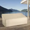 Funda Biege Impermeable para Banco 3 Plazas 218x111x101 cm Cubierta para Sofá o Mueble de Jardín - Ogal.Es