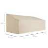 Funda Biege Impermeable para Banco 3 Plazas 218x111x101 cm Cubierta para Sofá o Mueble de Jardín - Ogal.Es