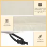 Funda Biege Impermeable para Banco 3 Plazas 218x111x101 cm Cubierta para Sofá o Mueble de Jardín - Ogal.Es