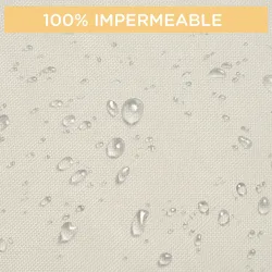 Funda Biege Impermeable para Banco 3 Plazas 218x111x101 cm Cubierta para Sofá o Mueble de Jardín - Ogal.Es