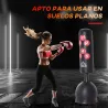 Saco de Boxeo de Pie 165 cm con Base Rellenable de Agua 22,5 kg o Arena 27,5 kg y Ventosas de Goma para Adultos ... - Ogal.Es