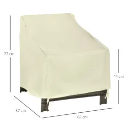Funda Protectora para Muebles de Jardín 68x87x77cm Funda de Tela Oxford 600D Impermeable para Patio Terraza Colo... - Ogal.Es
