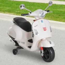 Moto Eléctrica para Niños de 3-6 Años con Licencia VESPA Moto de Batería para Niños con Música Velocidad 2-3 km/... - Ogal.Es