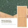 Armario de Jardín de Madera 74x43x88 cm Cobertizo Exterior para Almacenamiento de Herramientas Leñas con 2 Puert... - Ogal.Es