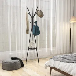 Perchero de Pie Forma de Árbol Perchero para Ropa de Metal con 9 Ganchos y Estante Perchero Vintage 45x45x180 cm... - Ogal.Es