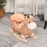 Caballito Balancín Infantil en Forma de Jirafa de Felpa para Bebés 18-36 Meses con Sonido y Cinturón 60x33x45 cm... - Ogal.Es
