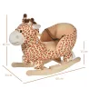 Caballito Balancín Infantil en Forma de Jirafa de Felpa para Bebés 18-36 Meses con Sonido y Cinturón 60x33x45 cm... - Ogal.Es