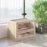 Jaula para Hámster de Madera de 2 Niveles Casa para Animales Pequeños con Plataformas Escaleras 60x35x42 cm Made... - Ogal.Es