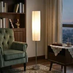 Lámpara de Pie Moderna para Dormitorio Estudio Salón (2 E27 Bombilla) Interruptor de y Bajo Consumo con Base de ... - Ogal.Es