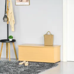 Baúl de Almacenaje, Banco de Almacenaje 100x40x40 cm, con Bisagra de Seguridad, Estilo Moderno, para Pasillo, Do... - Ogal.Es