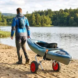 Carro de Transporte Kayak Plegable Barco Canoa Carrier Remolque Carretilla Carga 70kg con Ruedas Portacanoas 62x... - Ogal.Es