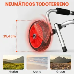 Carro de Transporte Kayak Plegable Barco Canoa Carrier Remolque Carretilla Carga 70kg con Ruedas Portacanoas 62x... - Ogal.Es