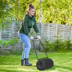 Rodillo de Césped de Jardín Apisonadora de Césped de Acero 38L Llena de Agua o Arena Medida de Rodillo ?50x32cm ... - Ogal.Es