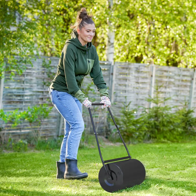 Rodillo de Césped de Jardín Apisonadora de Césped de Acero 38L Llena de Agua o Arena Medida de Rodillo ?50x32cm ... - Ogal.Es