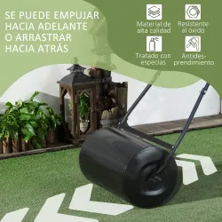 Rodillo de Césped de Jardín Apisonadora de Césped de Acero 38L Llena de Agua o Arena Medida de Rodillo ?50x32cm ... - Ogal.Es