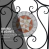 Set de 2 Sillas Plegables de Jardín Bistro Silla Asiento Mosaico para Terraza Balcón Metal Carga 120 kg 50x40x94... - Ogal.Es