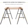 Caballo de Sierra con Patas Plegables Caballete Metálicos 2 Piezas con Asa Almohadilla Antideslizante Carga Máx.... - Ogal.Es