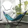 Soporte para Hamaca de Metal Ajustable y Resistente para Interior y Exterior 290x117x108 cm Negro - Ogal.Es