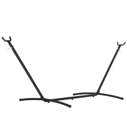Soporte para Hamaca de Metal Ajustable y Resistente para Interior y Exterior 290x117x108 cm Negro - Ogal.Es