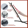 Soporte para Hamaca de Metal Ajustable y Resistente para Interior y Exterior 290x117x108 cm Negro - Ogal.Es