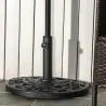 Base para Sombrilla Semicircular Peso 9 kg Soporte Parasol de Jardín Apto para Mástil de 35mm/38mm/48mm Relleno ... - Ogal.Es