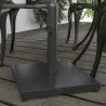 Base para Sombrilla Ajustable 40x40x43 cm de 13 kg Pie de Parasol Cuadrado Relleno de Cemento para Mástil de 35/... - Ogal.Es