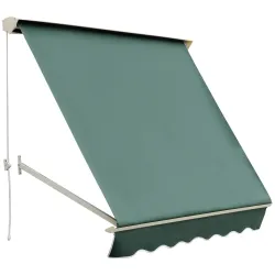 Toldo Manual Retráctil de Aluminio Toldo para Exterior Toldo de Balcón Ángulo Ajustable Impermeable Anti-UV Tela... - Ogal.Es