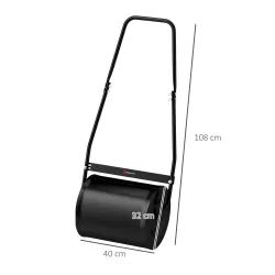 Rodillo de Césped de Jardín Apisonadora de Césped de Acero 30L Llena de Agua o Arena Medida de Rodillo ?32x40cm ... - Ogal.Es