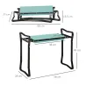 Taburete Reclinatorio de Jardín Portátil y Plegable Banco de Rodillas Asiento de Jardín Kneeler Carga 150kg con ... - Ogal.Es